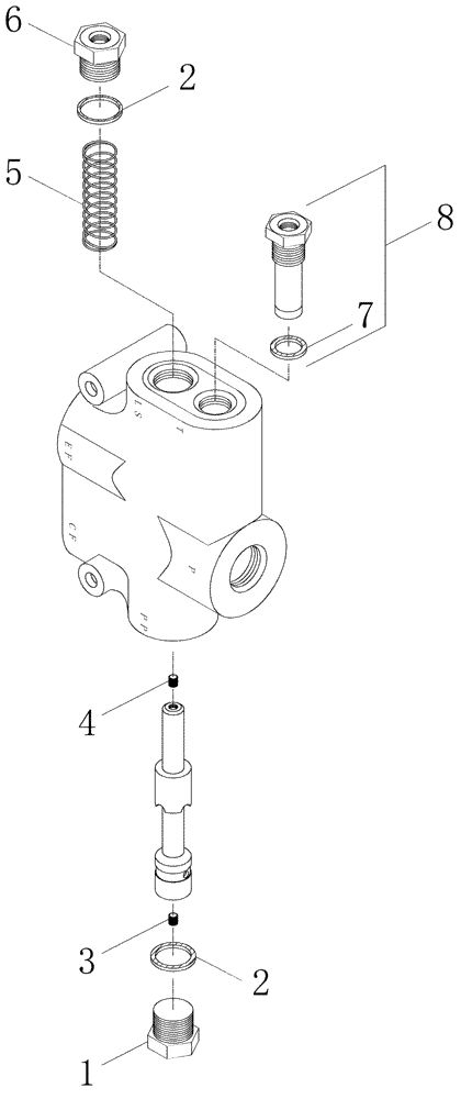 Схема запчастей Case IH 7700 - (B05.05[01]) - Hydraulic Priority Valve {Steering} (35) - HYDRAULIC SYSTEMS