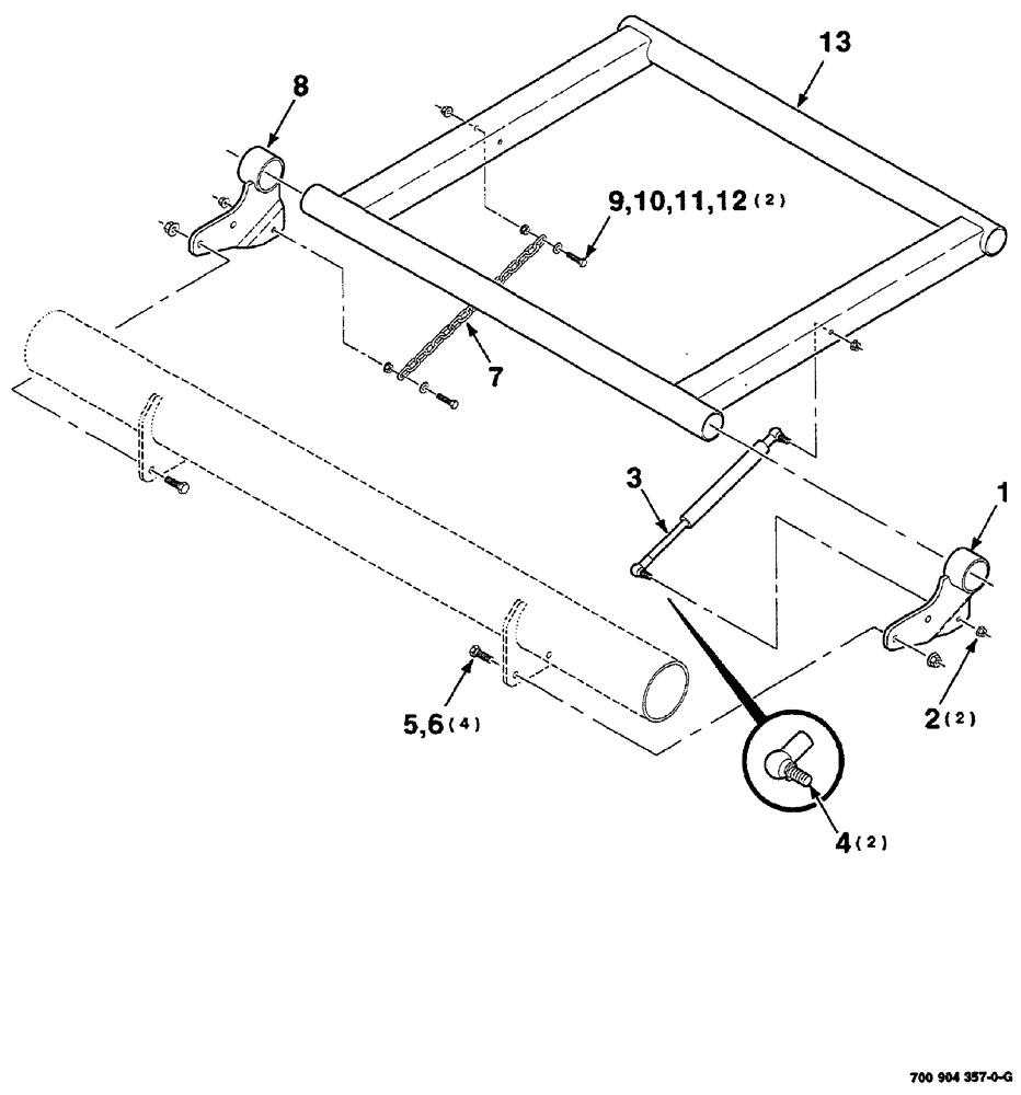 Схема запчастей Case IH RS561 - (09-012) - BALE RAMP KIT (TO BE ORDERED THRU WHOLEGOODS ONLY) Decals & Attachments