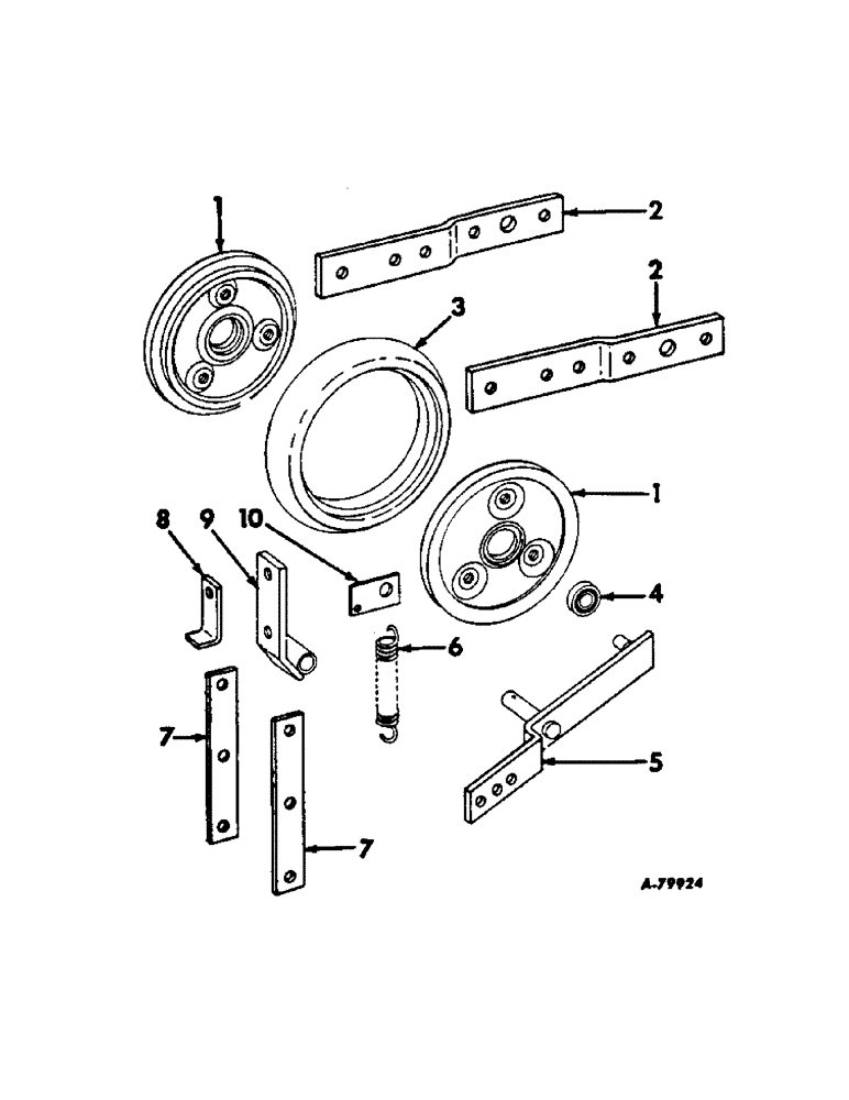 Схема запчастей Case IH 66-SERIES - (U-48) - SEED FIRMING WHEEL ATTACHMENT, ONE PER ROW 