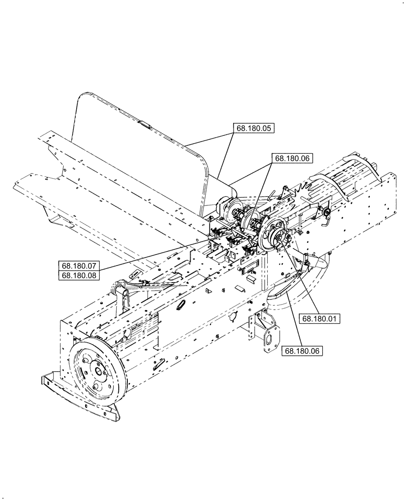 Схема запчастей Case IH SB521 - (00.000.68) - PICTORIAL INDEX, KNOTTER/WRAPPER (00) - GENERAL & PICTORIAL INDEX