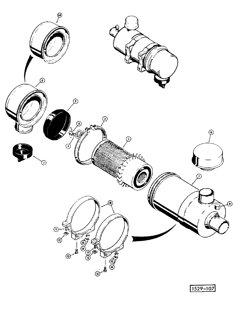 Схема запчастей Case IH 1529 - (031L) - AIR CLEANER 