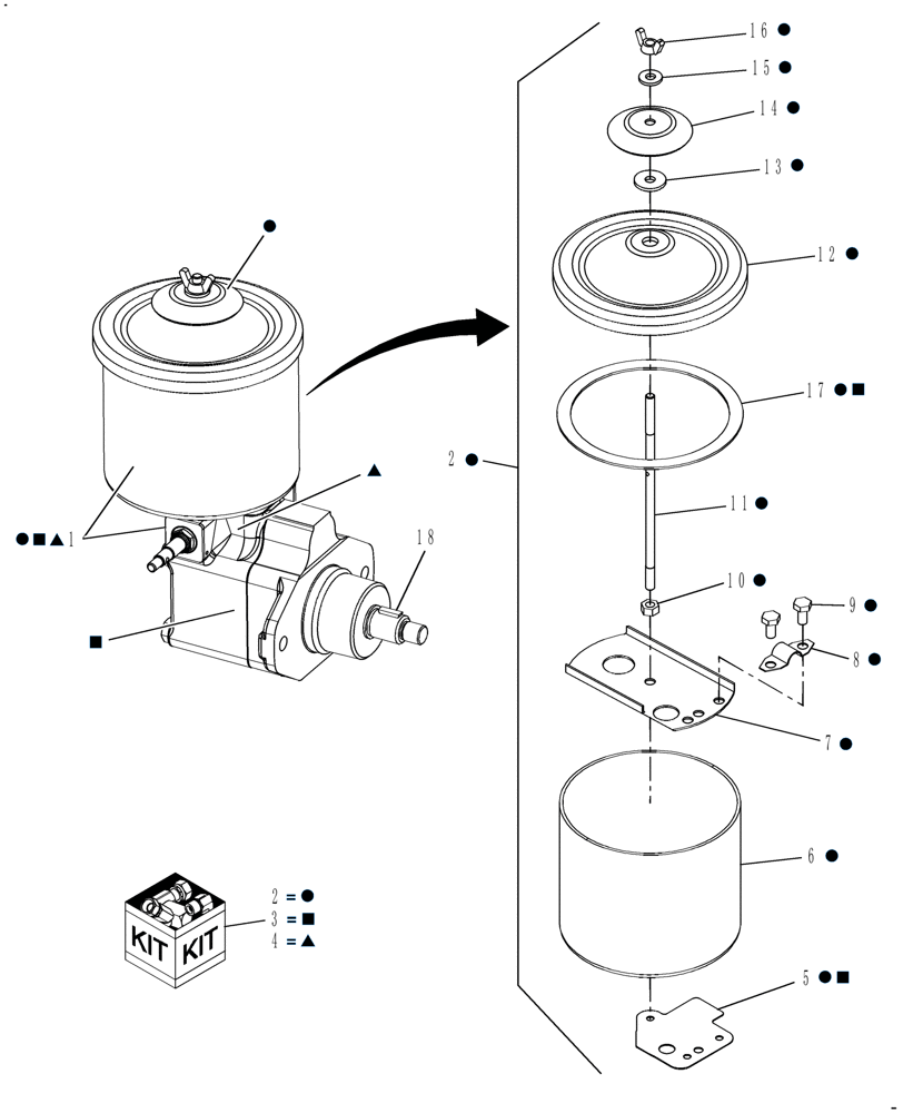 Схема запчастей Case IH SB551 - (35.550.13) - HYDRAULIC BALE TENSIONING OIL PUMP (35) - HYDRAULIC SYSTEMS