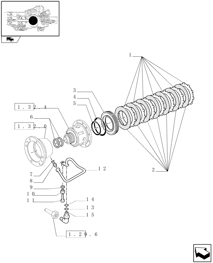 Схема запчастей Case IH PUMA 155 - (1.32.6) - DIFFERENTIAL LOCKS (03) - TRANSMISSION