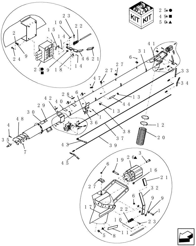 Схема запчастей Case IH ADX3380 - (L.10.B[07]) - AUGER TUBE ASSEMBLY (APN CBJ0005358 [ADX3380] & APN CBJ0019011 [ADX3430] L - Field Processing