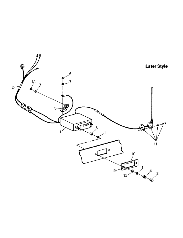 Схема запчастей Case IH PTA251 - (01-30) - RADIO & MOUNTING (10) - CAB