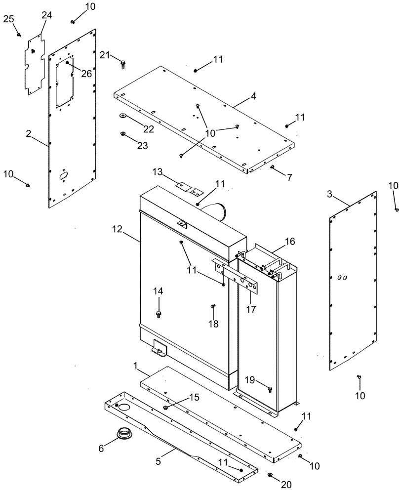 Схема запчастей Case IH 625 - (74.141.24) - CHARGE AIR COOLER AND SUPPORTS (74) - CLEANING