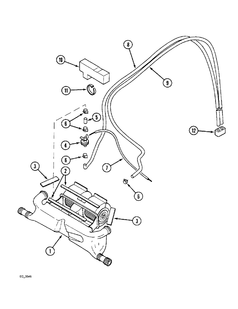 Схема запчастей Case IH 4230 - (9-064) - CAB, HEATER PIPES (09) - CHASSIS/ATTACHMENTS