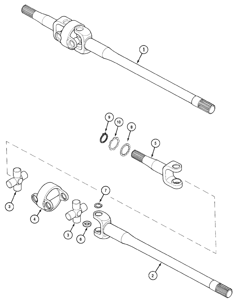 Схема запчастей Case IH MX90C - (05-21) - DRIVE SHAFT, MX90C, MX100C : 20:19 (05) - STEERING