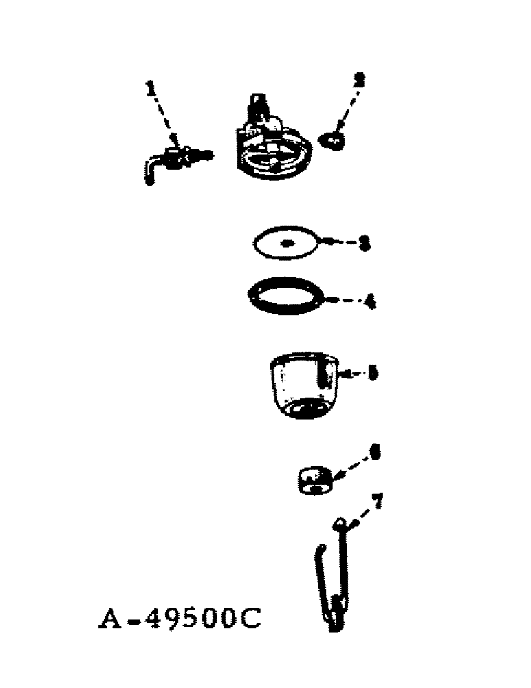 Схема запчастей Case IH 184 - (12-22) - POWER, C-60 ENGINE, FUEL STRAINER Power