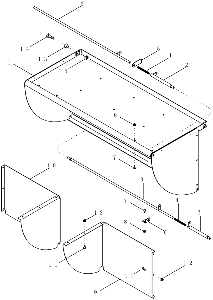 Схема запчастей Case IH 420 TIER 3 - (09D-07) - LID - BASKET - HINGE (16) - BASKET