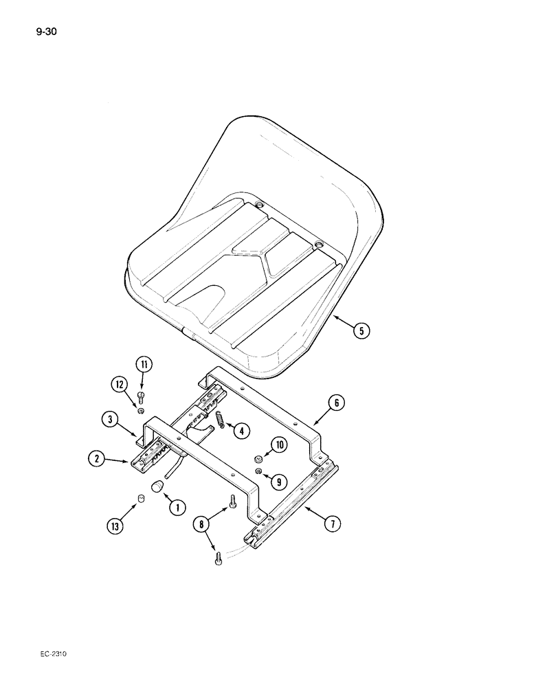 Схема запчастей Case IH 495 - (9-030) - STATIC SEATS (09) - CHASSIS/ATTACHMENTS