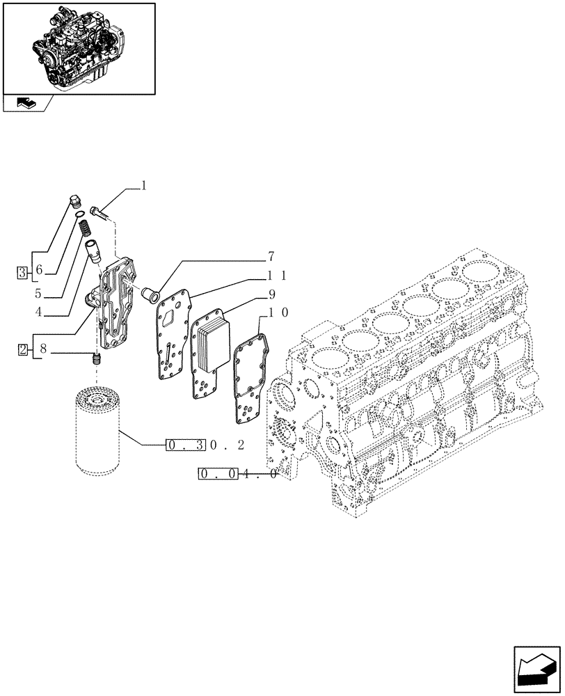 Схема запчастей Case IH F4GE9684R J600 - (0.31.5) - HEAT EXCHANGER - ENGINE (504096823) 