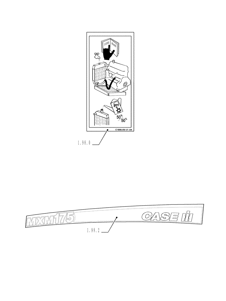 Схема запчастей Case IH MXM190 - (SEC. 13) - DECALS (00) - GENERAL