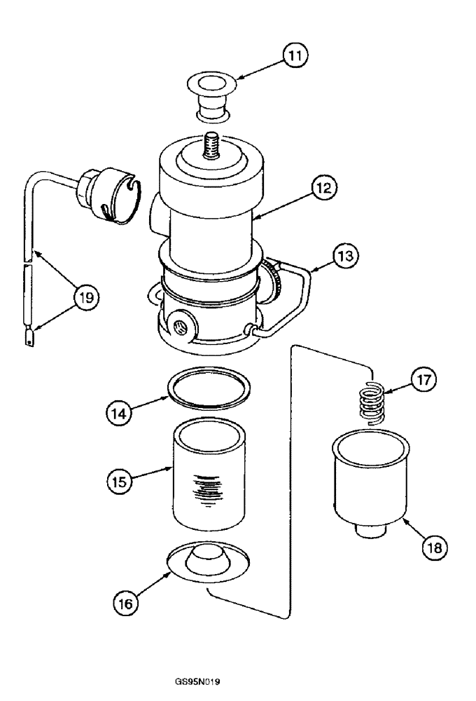 Схема запчастей Case IH D-282 - (2-122[B]) - ELECTRIC FUEL PUMP, 403 COMBINES 