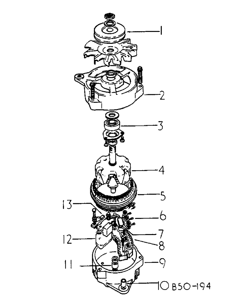 Схема запчастей Case IH 884 - (08-05) - ALTERNATOR, AC DELCO (06) - ELECTRICAL