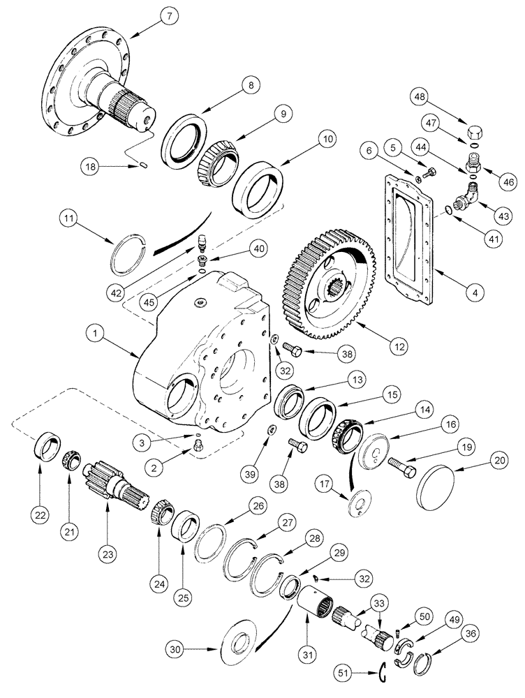 Схема запчастей Case IH CPX610 - (06-19) - FINAL DRIVE ASSY (03) - POWER TRAIN