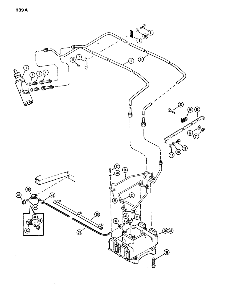 Схема запчастей Case IH 770 - (139A) - HYDROSTATIC STEERING SYSTEM, 1ST USED TRACTOR S/N 8693001 (05) - STEERING