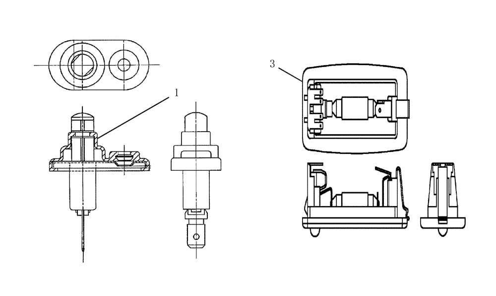 Схема запчастей Case IH 3230 - (55.514.01) - INTERIOR LIGHTS, PACKAGE (55) - ELECTRICAL SYSTEMS