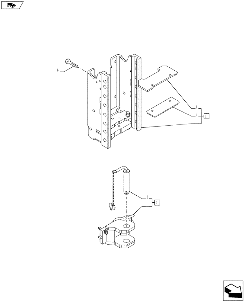 Схема запчастей Case IH PUMA 230 - (37.100.0601) - SLIDER TOW HOOK WITH FIXED COUPLING (D3 TYPE) (VAR.743225) (37) - HITCHES, DRAWBARS & IMPLEMENT COUPLINGS