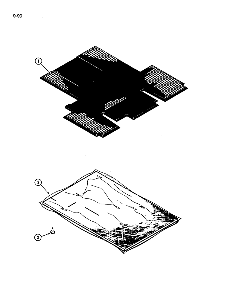 Схема запчастей Case IH 3394 - (9-090) - CAB, FLOOR MATS (09) - CHASSIS/ATTACHMENTS
