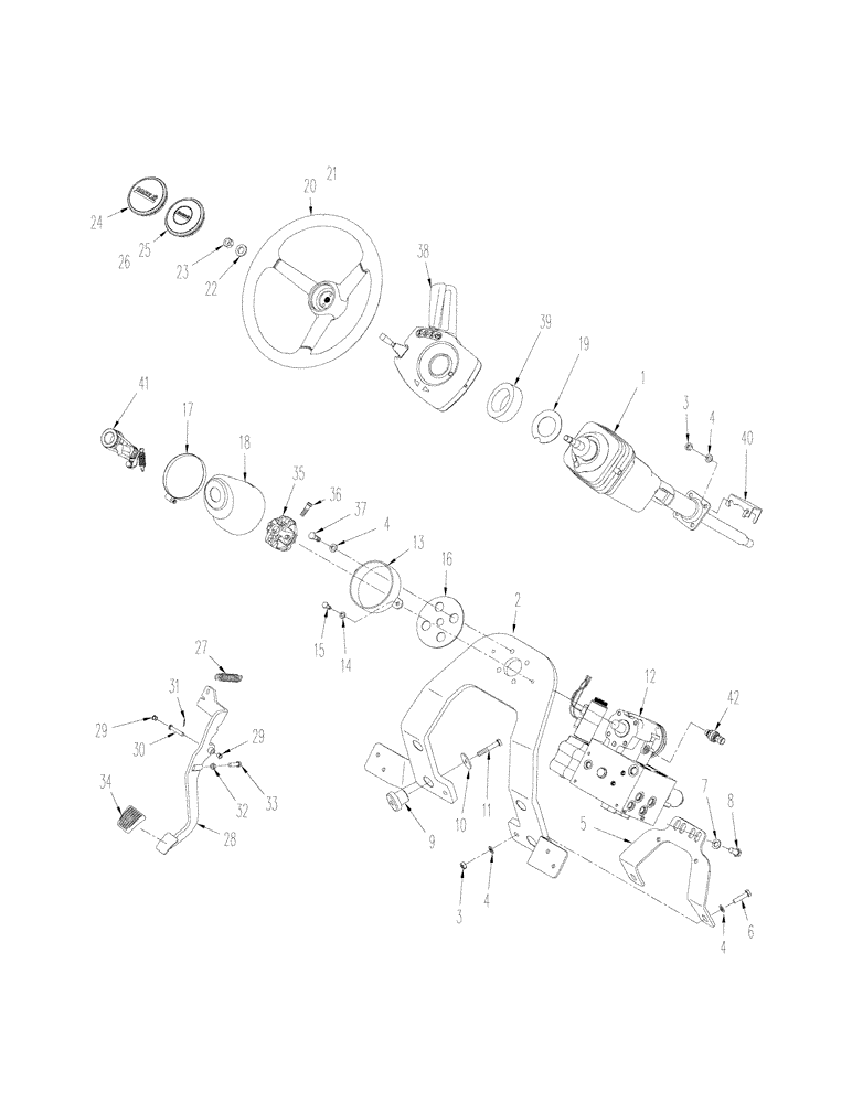 Схема запчастей Case IH STX275 - (05-06[02]) - STEERING WHEEL AND COLUMN, WITH ACCUSTEER (05) - STEERING