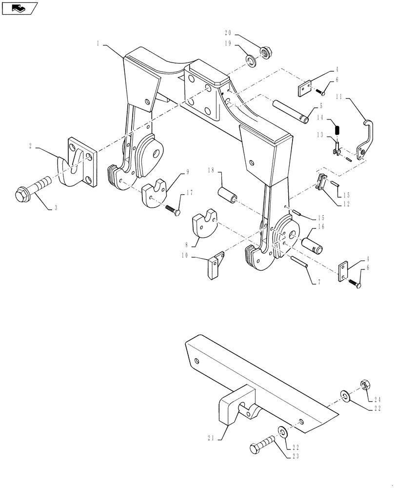 Схема запчастей Case IH QUADTRAC 600 - (35.120.07) - QUICK HITCH (35) - HYDRAULIC SYSTEMS