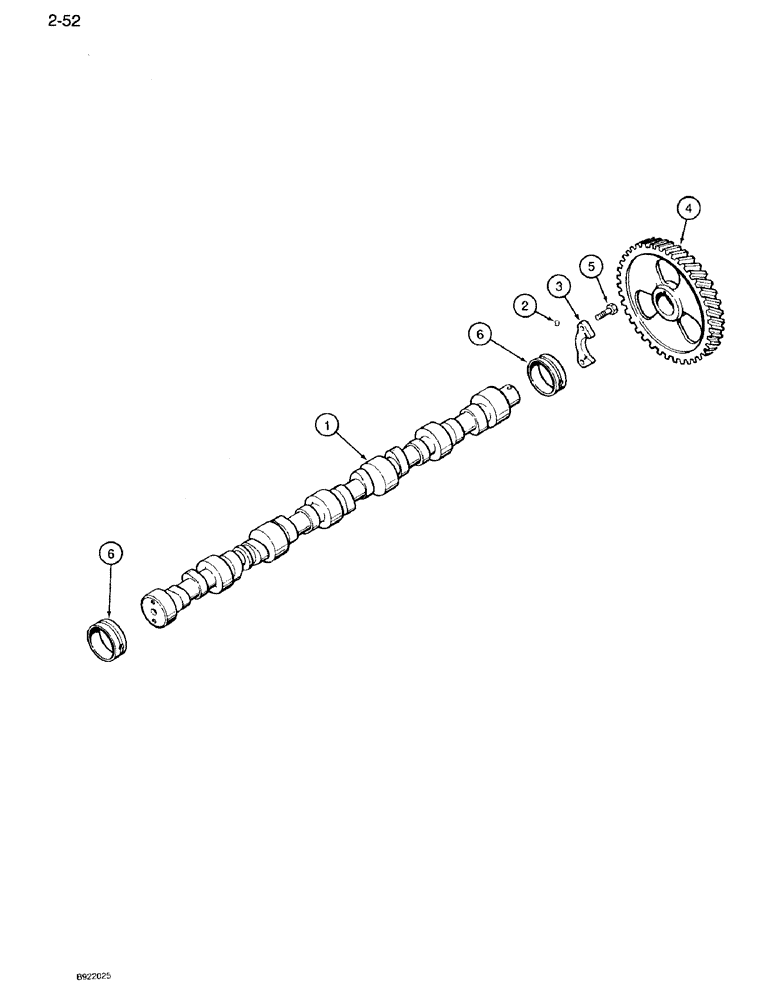 Схема запчастей Case IH 7120 - (2-52) - CAMSHAFT, 6T-830 ENGINE (02) - ENGINE