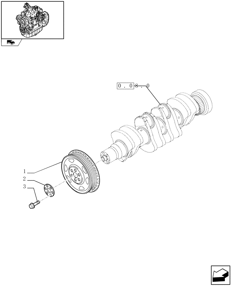 Схема запчастей Case IH F4GE9484A J600 - (0.08.4) - PULLEY - CRANKSHAFT (2852532) 