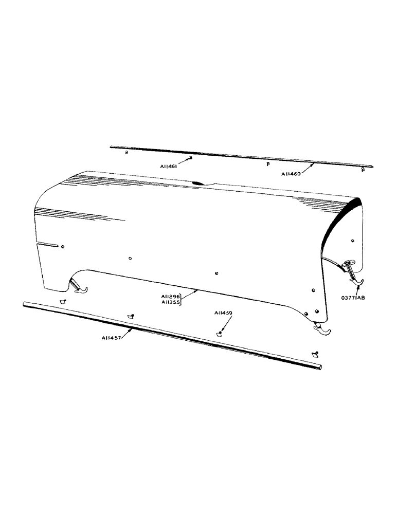 Схема запчастей Case IH 900 - (076) - ENGINE HOOD (09) - CHASSIS