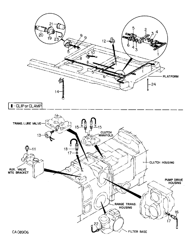 Схема запчастей Case IH 7488 - (08-16) - ELECTRICAL, CHASSIS WIRING HARNESSES, SUPPORTS AND CLIPS, REARWARD OF ARTICULATION POINT (06) - ELECTRICAL