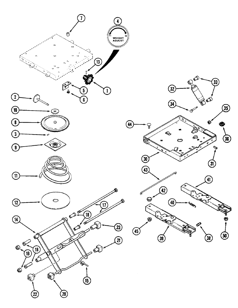 Схема запчастей Case IH 2096 - (9-368) - VINYL SEAT, WITHOUT SWIVEL (09) - CHASSIS/ATTACHMENTS