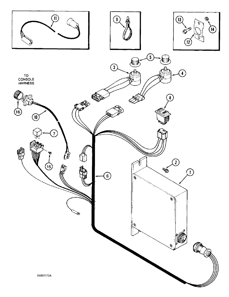 Схема запчастей Case IH 1688 - (4-34) - AUTOMATIC HEADER HEIGHT CONTROL HARNESS (06) - ELECTRICAL