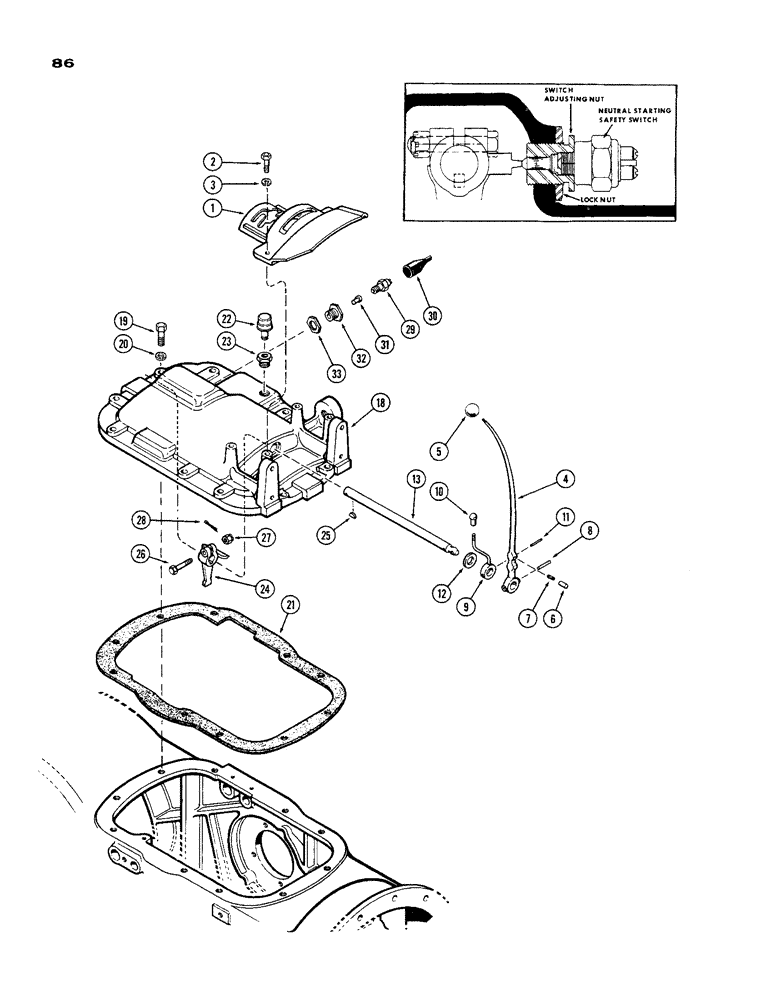 Схема запчастей Case IH 930-SERIES - (086) - GEAR SHIFT AND COVERS (06) - POWER TRAIN