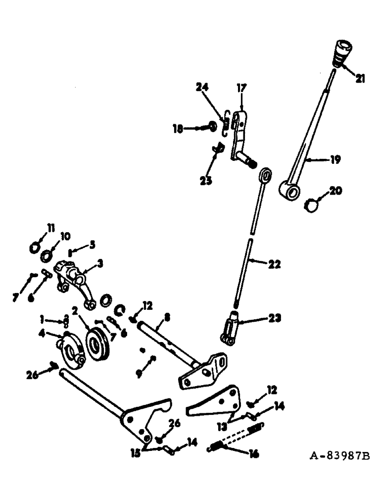 Схема запчастей Case IH 686 - (07-10) - DRIVE TRAIN, TORQUE AMPLIFIER CONTROLS, 666 AND 686 GEAR DRIVE TRACTORS (04) - Drive Train