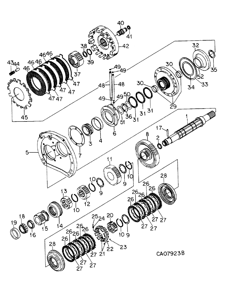 Схема запчастей Case IH 5088 - (07-14) - DRIVE TRAIN, RANGE INPUT SHAFT (04) - Drive Train