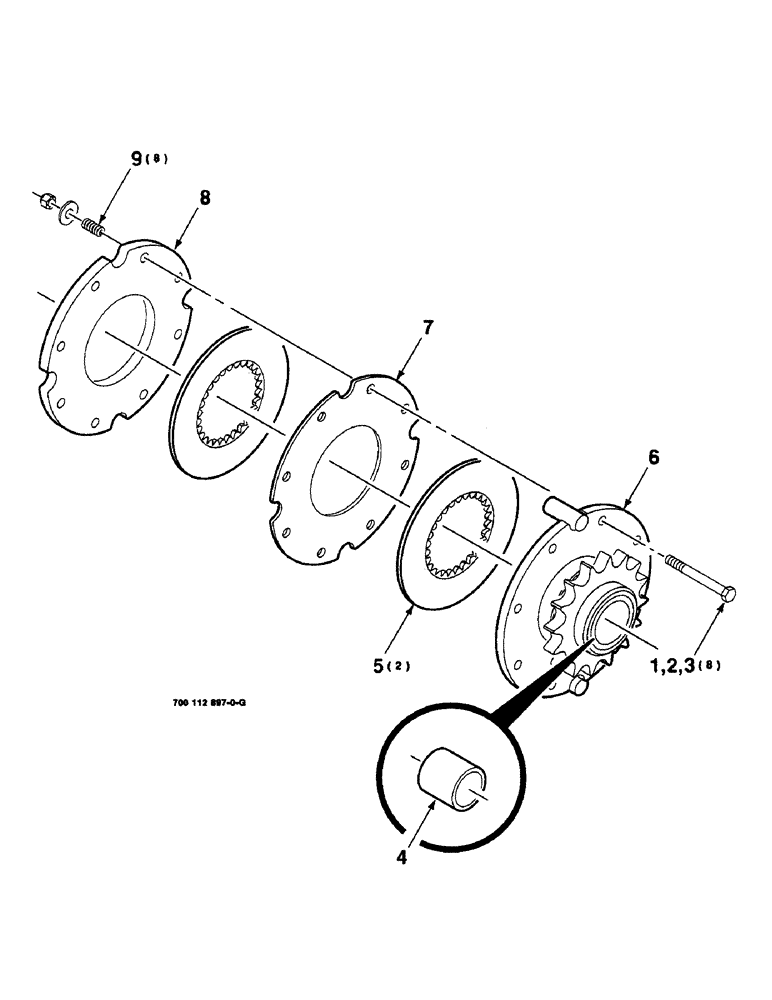 Схема запчастей Case IH 8590 - (2-26) - SLIP CLUTCH ASSEMBLY Driveline