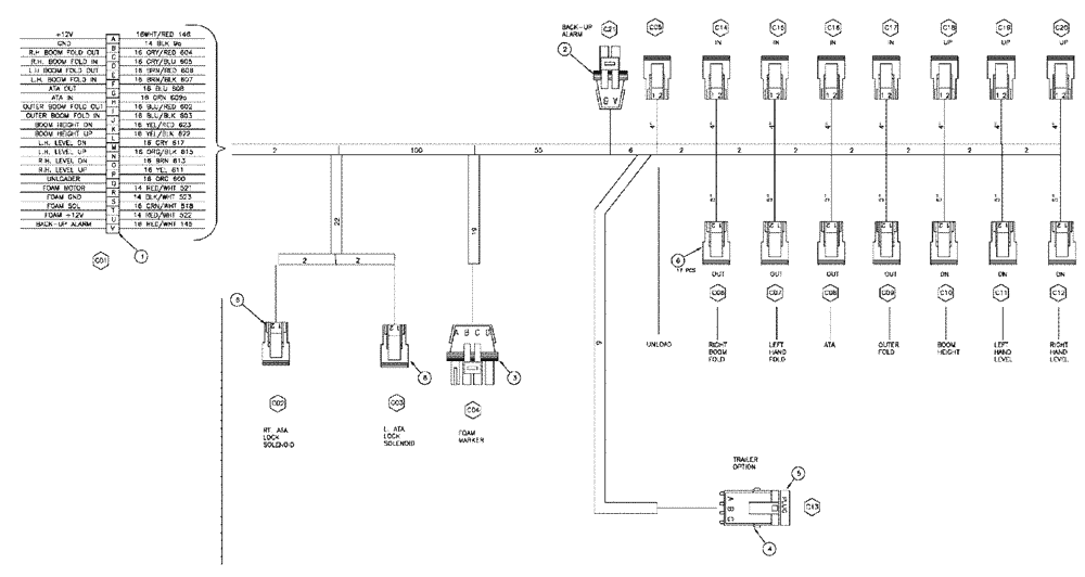 Схема запчастей Case IH 3150 - (12-010) - HARNESS, VALVE BANK (06) - ELECTRICAL