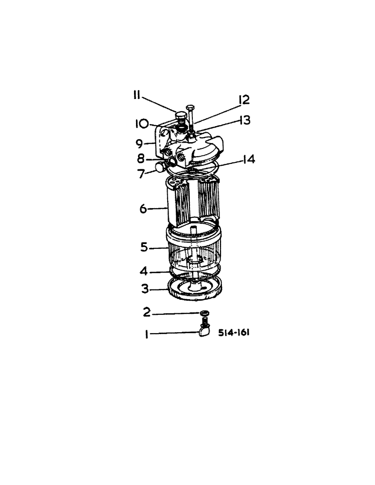 Схема запчастей Case IH 444 - (1-12[A]) - FUEL FILTER AGGLOMERATOR (02) - ENGINE