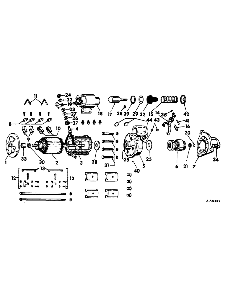 Схема запчастей Case IH 21206 - (G-05) - ELECTRICAL SYSTEM, CRANKING MOTOR, DELCO REMY (06) - ELECTRICAL SYSTEMS