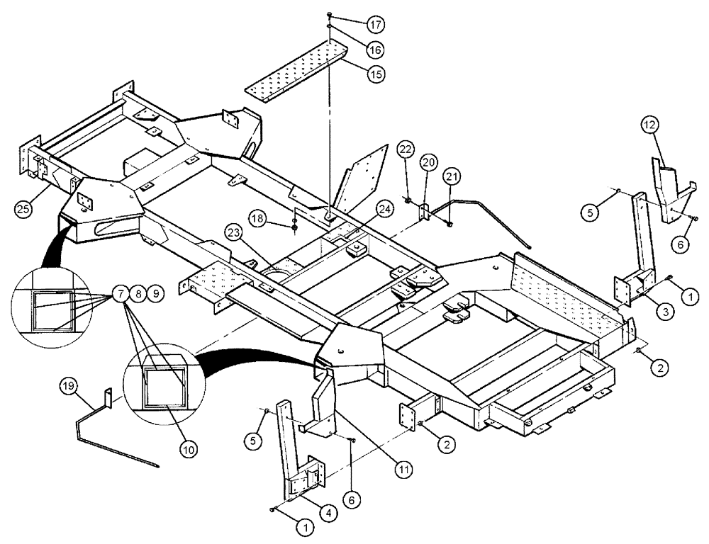 Схема запчастей Case IH 3185 - (04-001) - FRAME ASSEMBLY Suspension & Frame