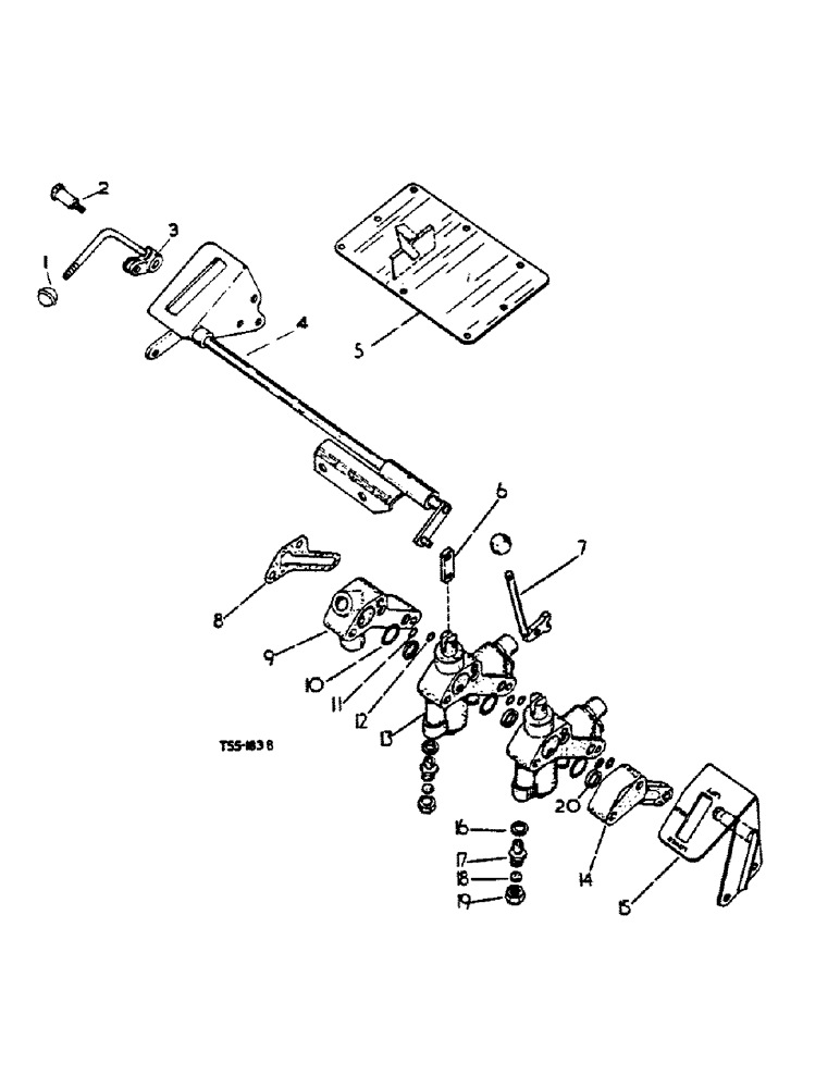 Схема запчастей Case IH 444 - (5-25) - AUXILIARY VALVE ATTACHMENTS, WITH TWO S.A. OR TWO D.A. VALVES, KEY TO UNITS (08) - HYDRAULICS