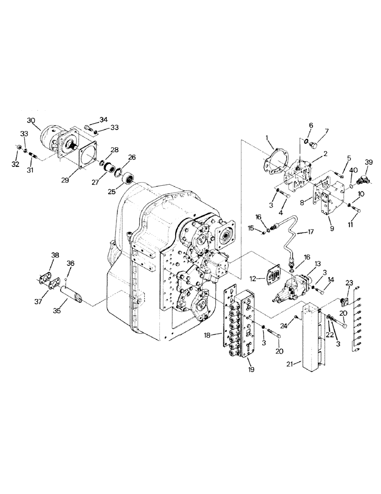 Схема запчастей Case IH STEIGER - (04-18) - TRANSMISSION ASSEMBLY (04) - Drive Train