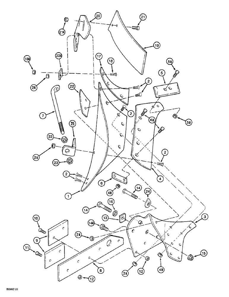 Схема запчастей Case IH HSES - (9-24) - BOTTOM ASSEMBLY, MOLDBOARD (HSES), HSES HIGH SPEED EUROPEAN 