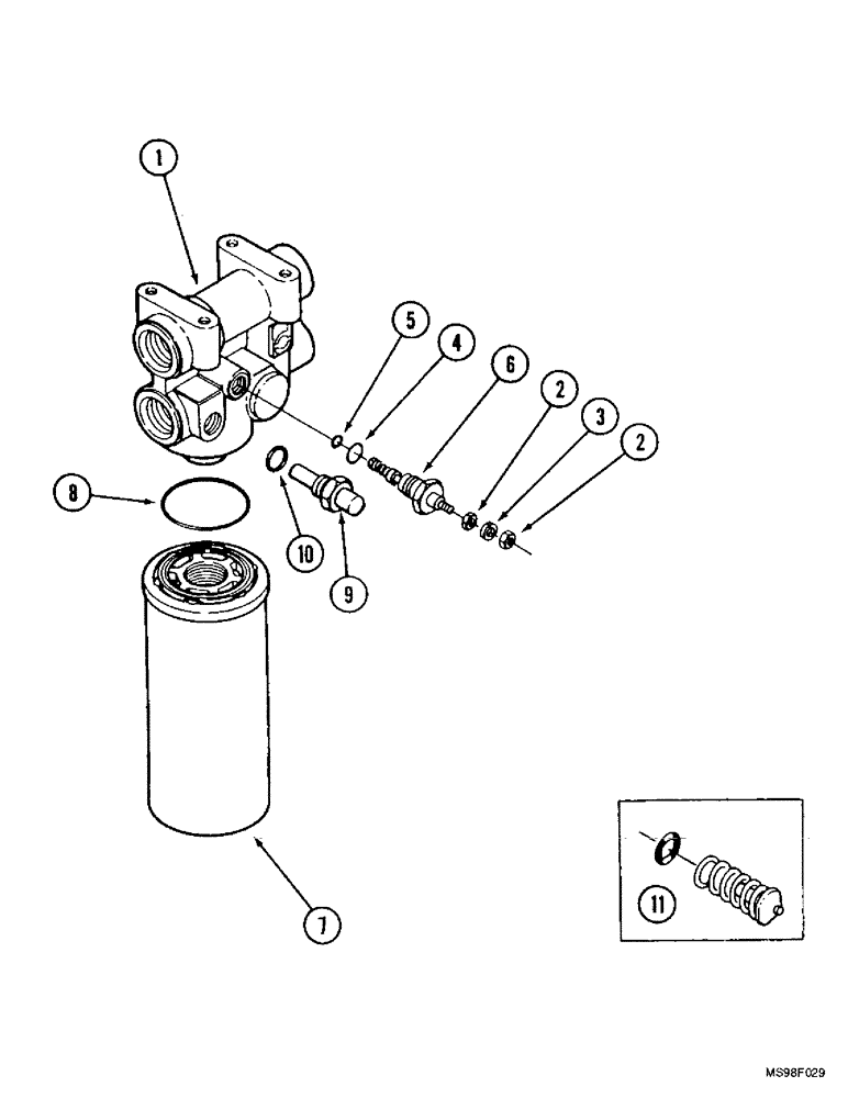 Схема запчастей Case IH 9350 - (8-34) - TRANSMISSION AND HYDRAULIC OIL FILTER ASSEMBLY (08) - HYDRAULICS