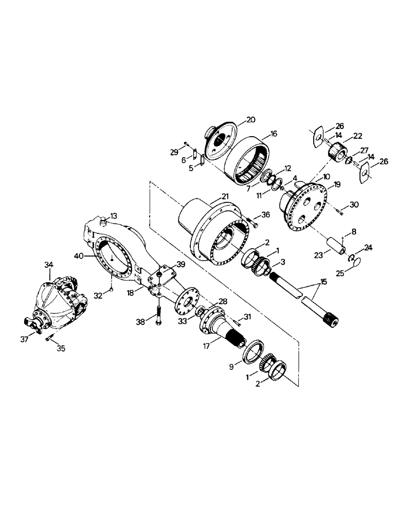 Схема запчастей Case IH ST350 - (04-51) - AXLE ASSEMBLY, S-34 (04) - Drive Train