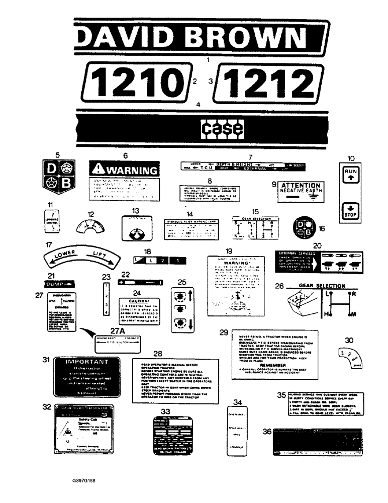 Схема запчастей Case IH 1210 - (9-106) - DECALS, 1210Q, 1210Q 4WD, 1210SK, 1210SK 4WD, 1212Q AND 1212SK TRACTORS FOR EUROPE ONLY (09) - CHASSIS/ATTACHMENTS