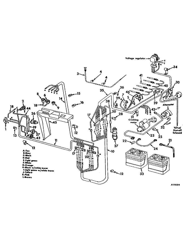 Схема запчастей Case IH 403 - (394) - ELECTRICAL SYSTEM, WIRING DIAGRAM, FOR D-301 ENGINE, COMBINE SERIAL NO. 9957 AND ABOVE (55) - ELECTRICAL SYSTEMS