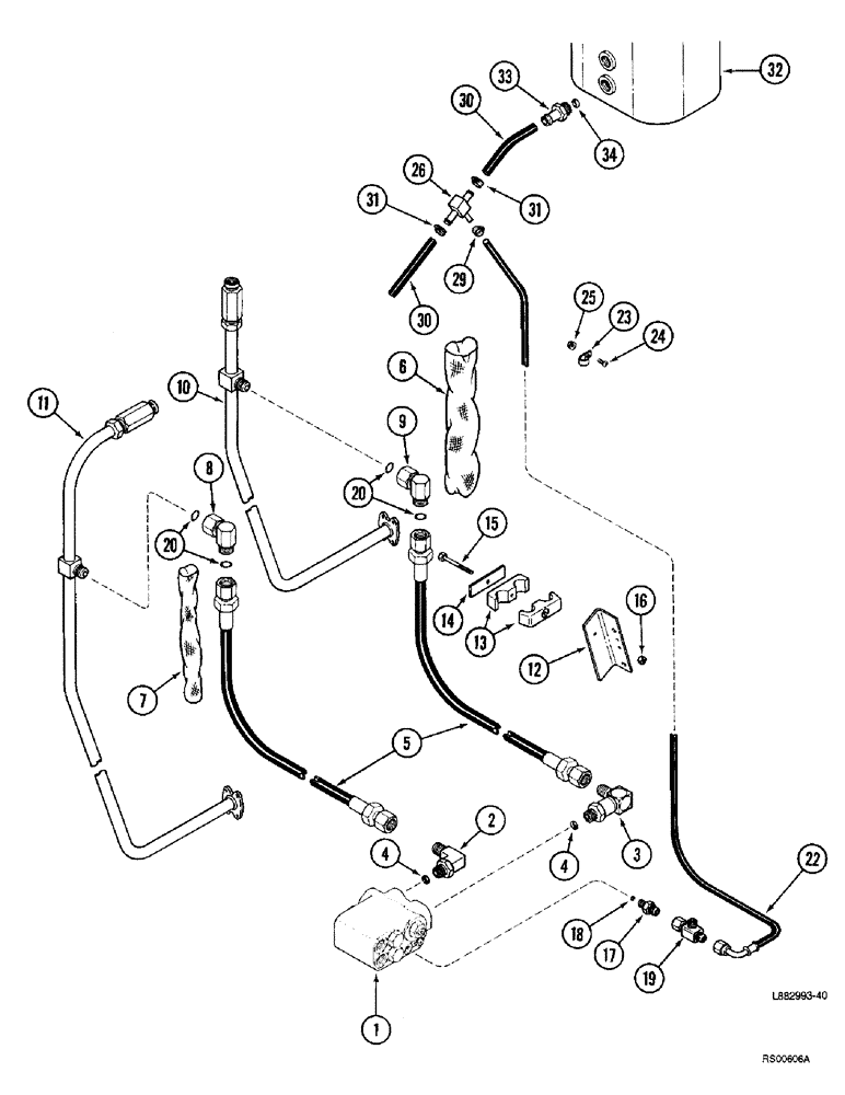 Схема запчастей Case IH 1680 - (5-60) - SELECTOR VALVE HYDRAULIC SYSTEM, POWER GUIDE AXLE, P.I.N. JJC0044001 AND AFTER (04) - STEERING