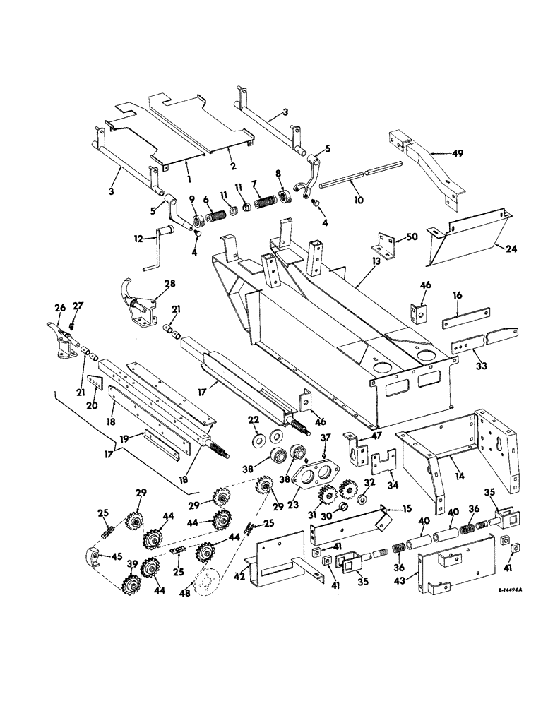 Схема запчастей Case IH 620N - (J-11) - STALK ROLL FRAME, ROLLS AND DRIVE (58) - ATTACHMENTS/HEADERS