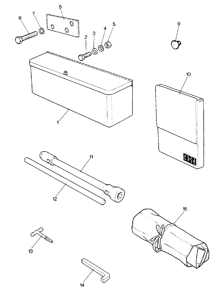 Схема запчастей Case IH 1390 - (V-04) - TOOLS AND TOOL BOX (18) - MISCELLANEOUS